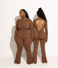 Load image into Gallery viewer, Snatched Flare Leg Long Sleeve One Piece