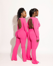 Load image into Gallery viewer, Snatched Flare Leg Long Sleeve One Piece