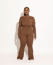 Load image into Gallery viewer, Snatched Flare Leg Long Sleeve One Piece