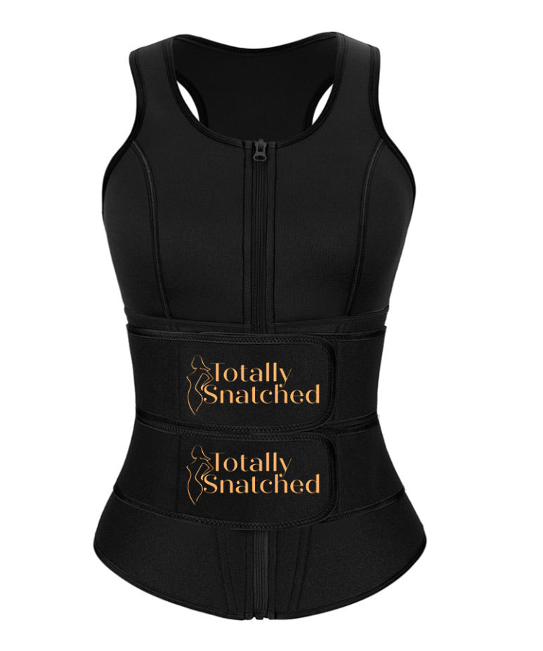 Snatched Double Belts Sticker Vest